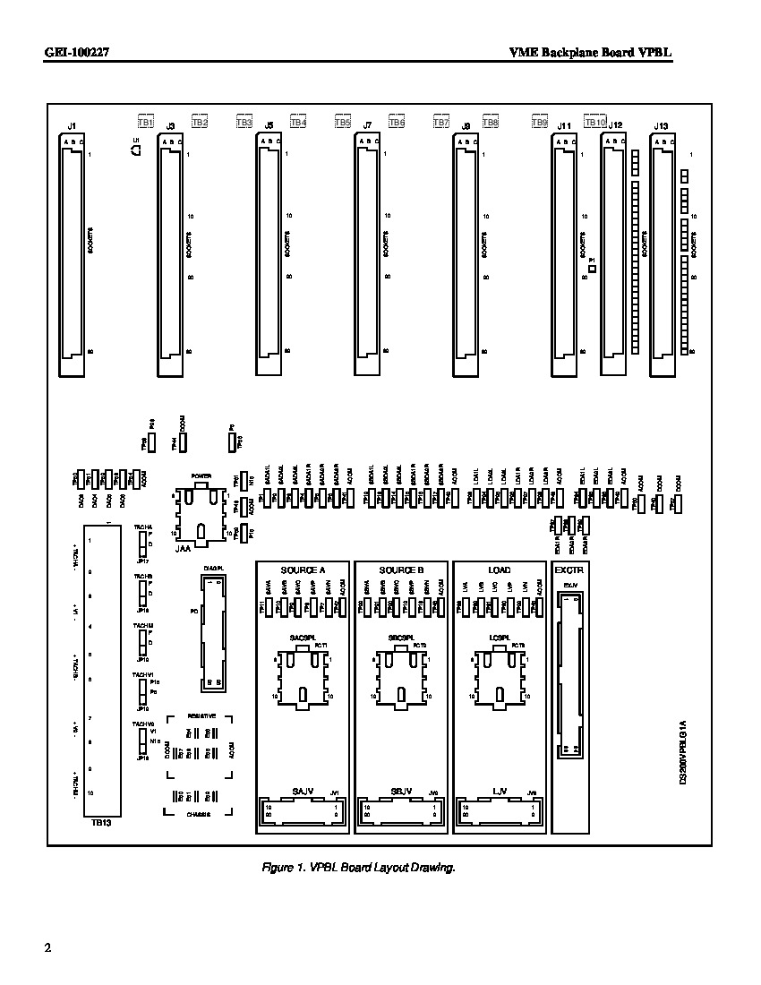First Page Image of DS200VPBLG1ACC  GEI-100227 Backplane Board Layout Drawing.pdf